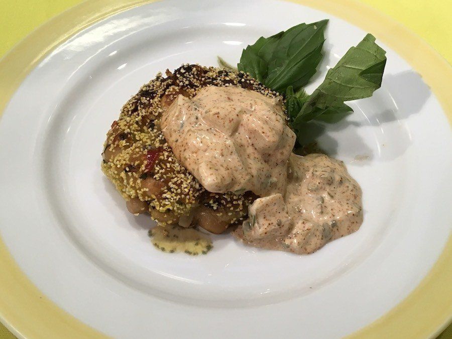 Black-Eyed Pea Cakes with Spicy Creole Sauce